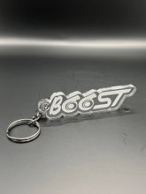 Load image into Gallery viewer, Acrylic engraved booST keychain
