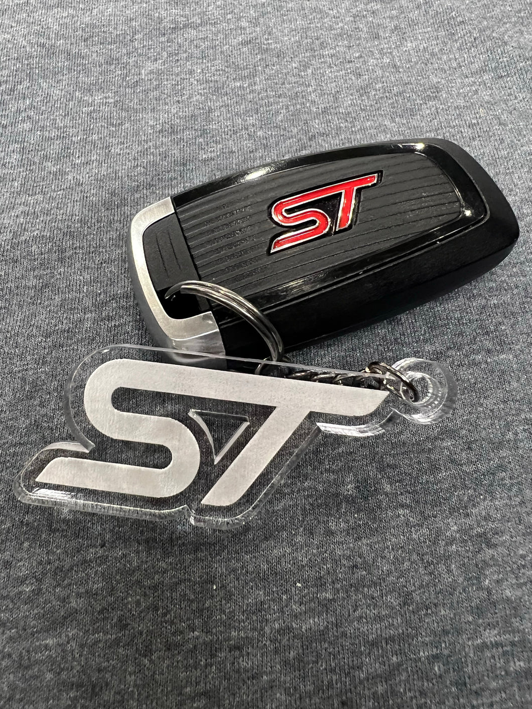 Acrylic engraved ST keychain