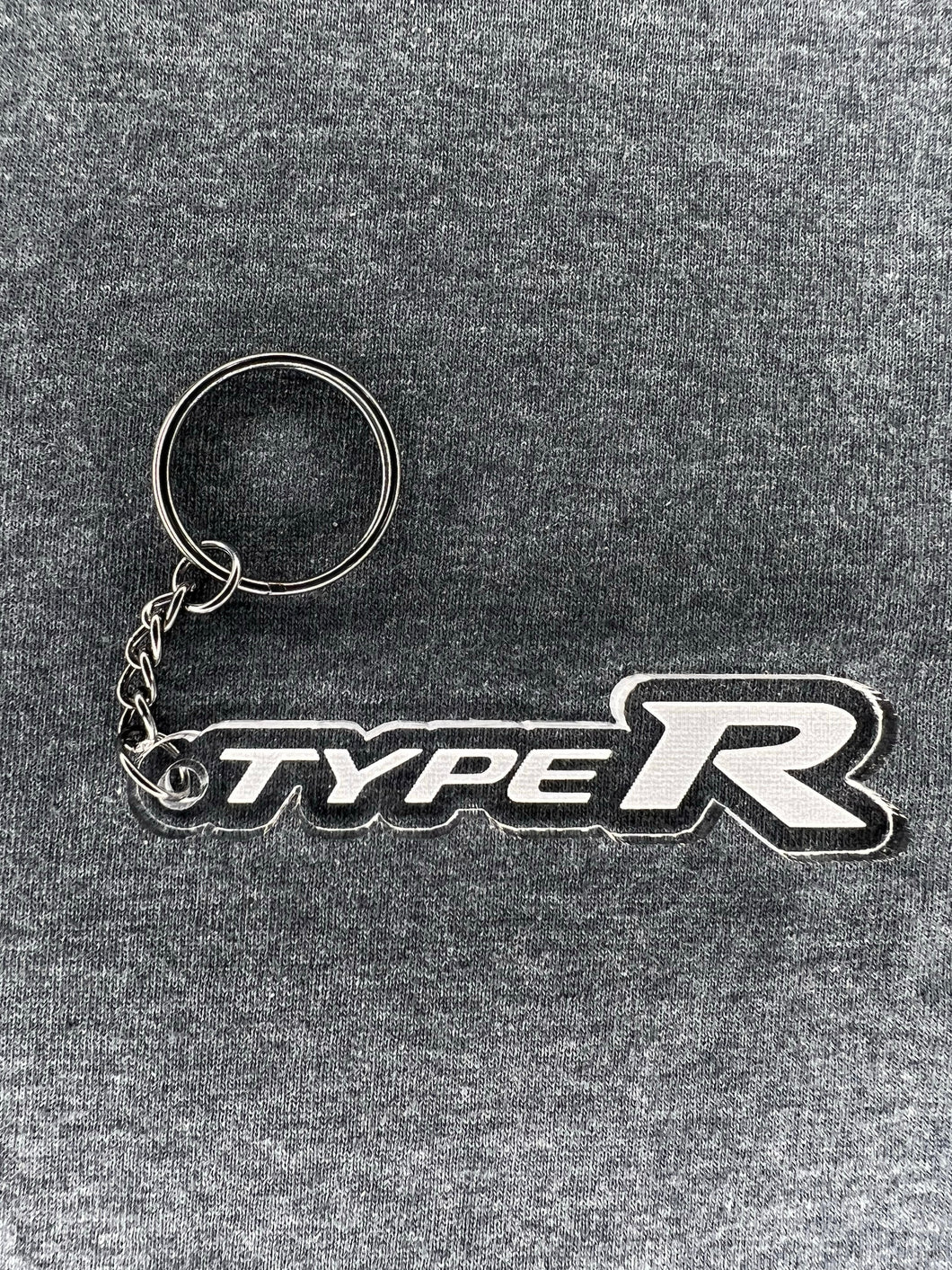 Type R acrylic keychain