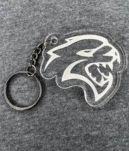 Load image into Gallery viewer, Acrylic engraved hellcat keychain
