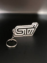 Load image into Gallery viewer, Acrylic engraved STi keychain
