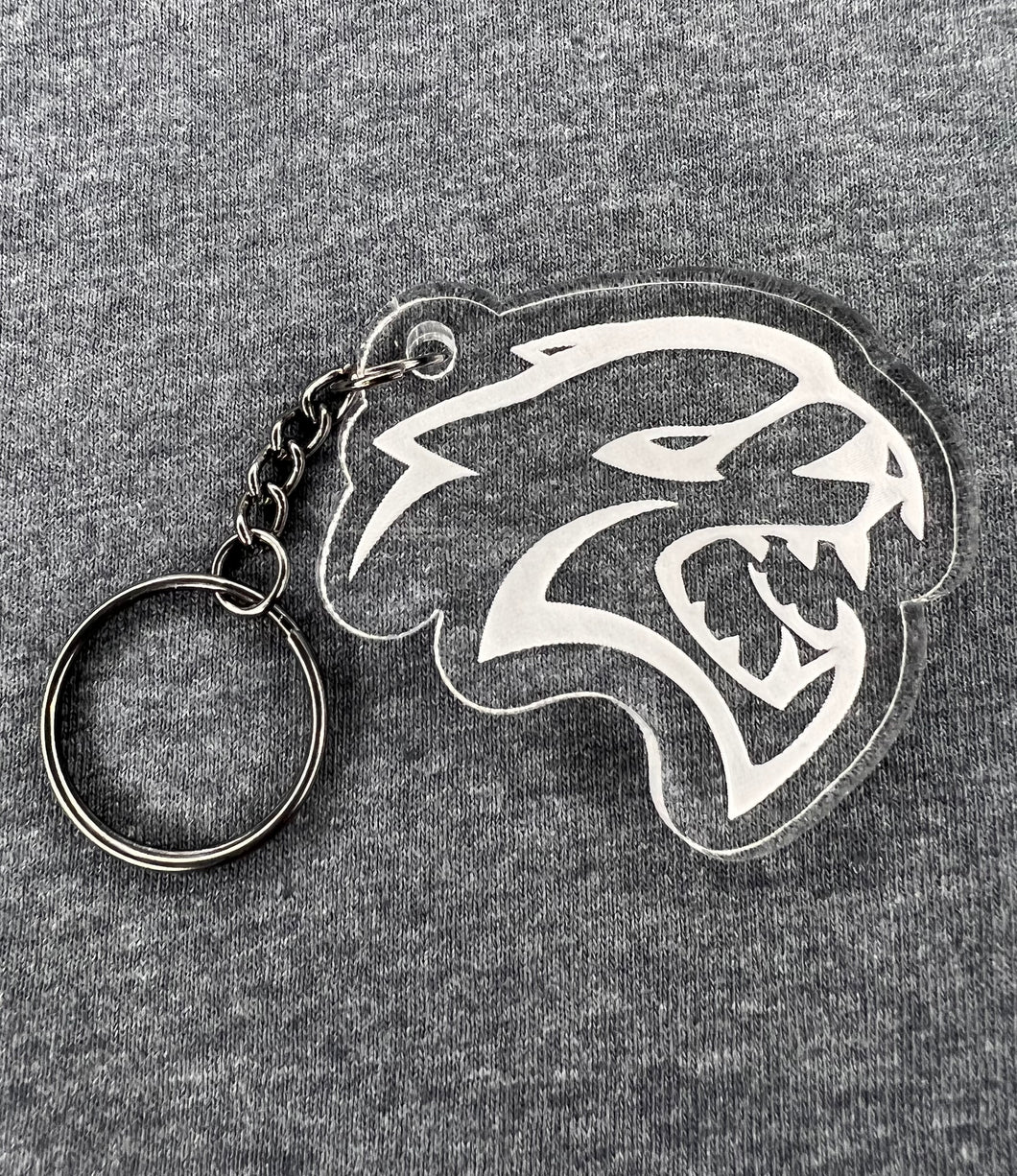 Acrylic engraved hellcat keychain