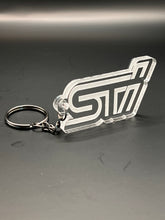 Load image into Gallery viewer, Acrylic engraved STi keychain
