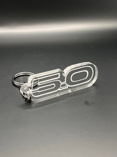 Load image into Gallery viewer, Acrylic engraved 5.0 keychain
