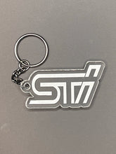 Load image into Gallery viewer, Acrylic engraved STi keychain
