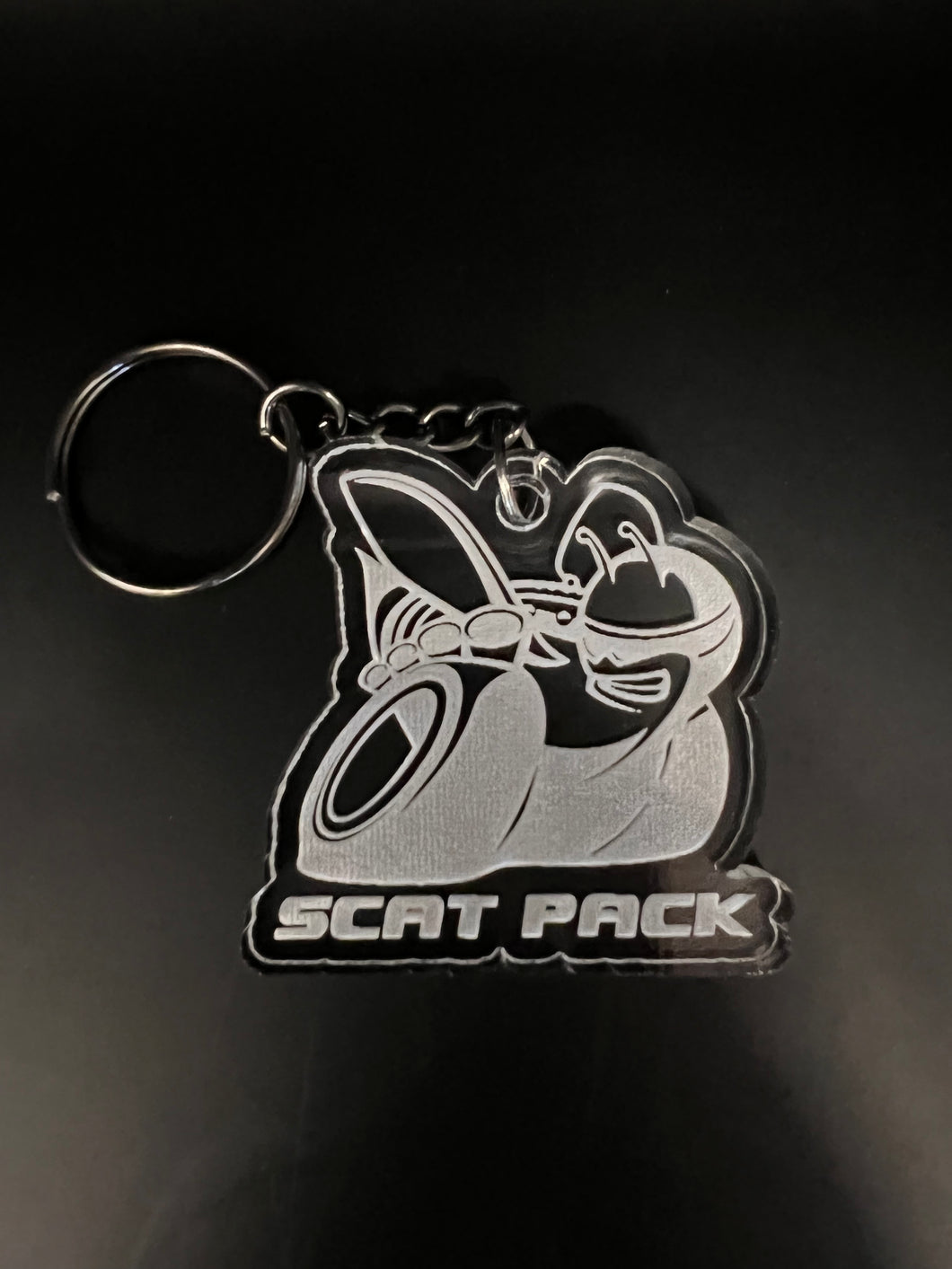 Acrylic engraved scat pack keychain