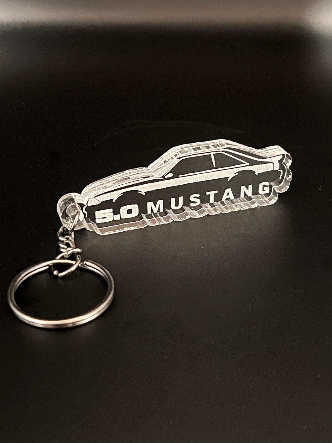 Acrylic engraved fox body 5.0 keychain