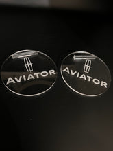 Load image into Gallery viewer, Laser engraved acrylic Lincoln Aviator cup holder inserts
