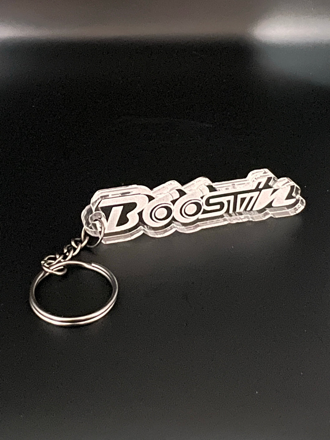 Acrylic engraved  STI BooSTin keychain