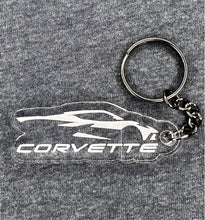 Load image into Gallery viewer, C8 corvette Acrylic engraved keychain
