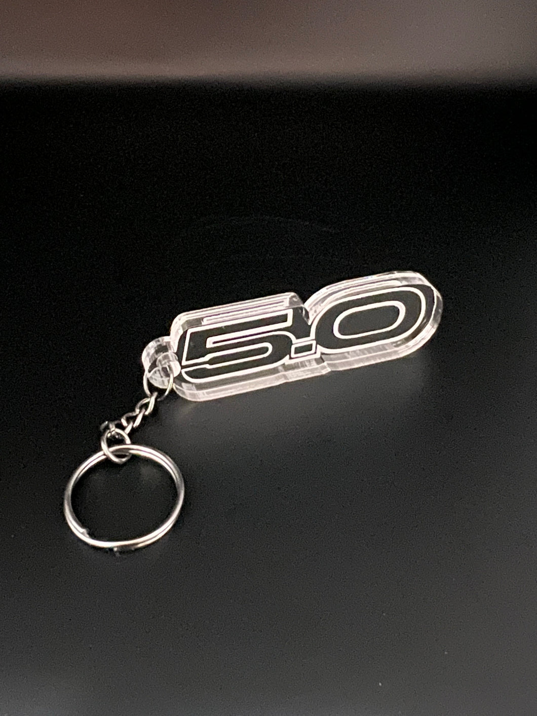 Acrylic engraved 5.0 keychain